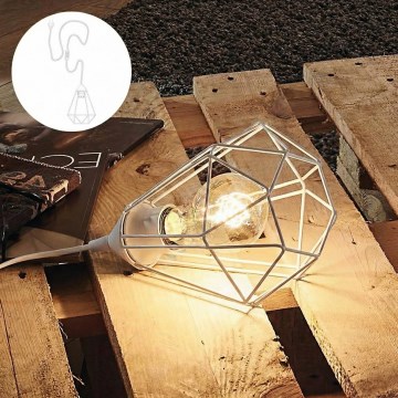 Eglo 79085 - Lampka stołowa do gniazdka BYRON 1xE27/60W/230V biała
