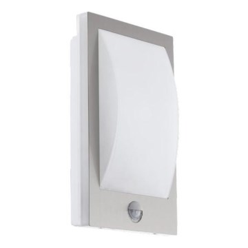Eglo 79213 - Kinkiet zewnętrzny z czujnikiem VERRES 1xE27/12W/230V IP44 matowy chrom