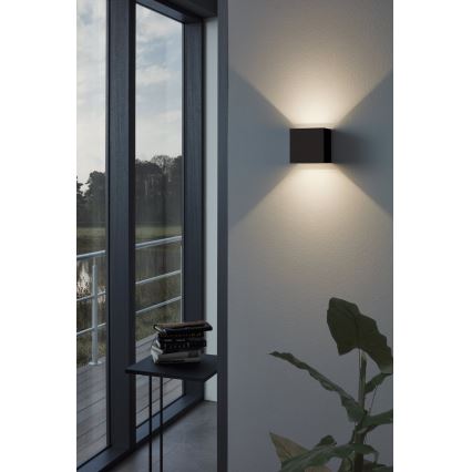 Eglo 79215 - LED Kinkiet zewnętrzny CALPINO 2xLED/3,3W/230V 3000K IP54 czarny