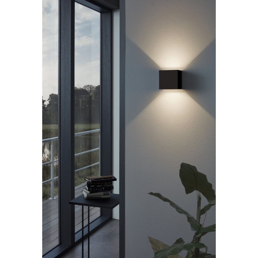 Eglo 79215 - LED Kinkiet zewnętrzny CALPINO 2xLED/3,3W/230V 3000K IP54 czarny