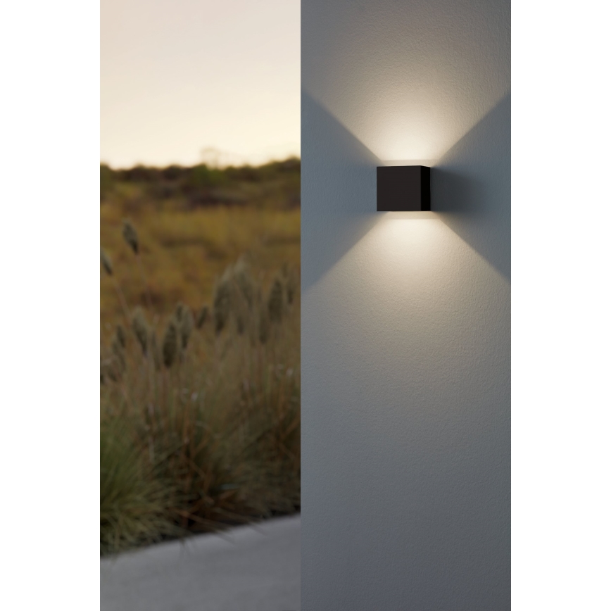 Eglo 79215 - LED Kinkiet zewnętrzny CALPINO 2xLED/3,3W/230V 3000K IP54 czarny