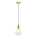 Eglo 79259 - Lampa wisząca na przewodzie BYRON 1xE27/60W/230V mosiądz