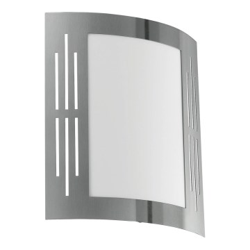Eglo 79282 - Kinkiet zewnętrzny CITY 1xE27/60W/230V chrom błyszczący IP44