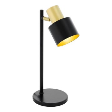 Eglo 79375 - Lampa stołowa FIUMARA 1xE27/60W/230V czarny/złoty