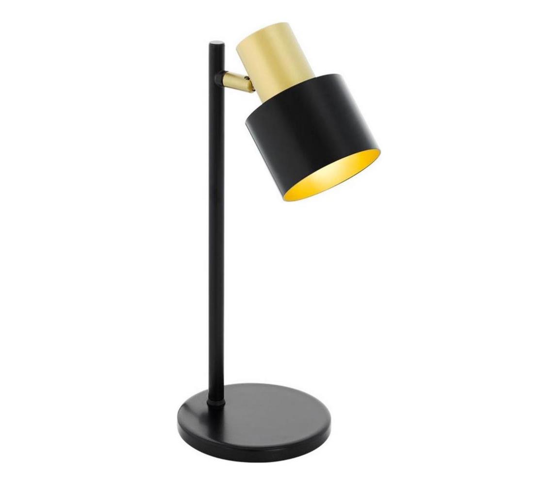 Eglo 79375 - Lampa stołowa FIUMARA 1xE27/60W/230V czarny/złoty