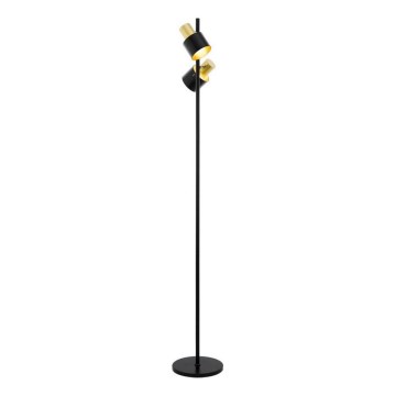 Eglo 79376 - Lampa podłogowa FIUMARA 2xE27/60W/230V czarny/złoty