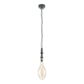 Eglo 79407 - Żyrandol LED na łańcuchu PENSILVA 1xE27/8W/230V czarny