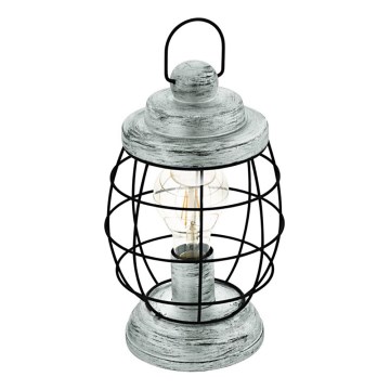 Eglo 79436 - Lampa stołowa BAMPTON 1xE27/60W/230V srebrna