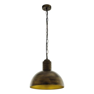 Eglo 79442 - Żyrandol na łańcuchu GOLDING 1xE27/60W/230V patyna