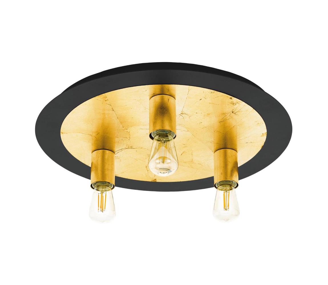 Eglo 79451 - Plafon BONASORT 3xE27/60W/230V złoty