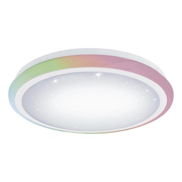 Eglo 79512 - ściemnialna lampa sufitowa LED RGB LIPARI LED/24W/230V + zdalne sterowanie