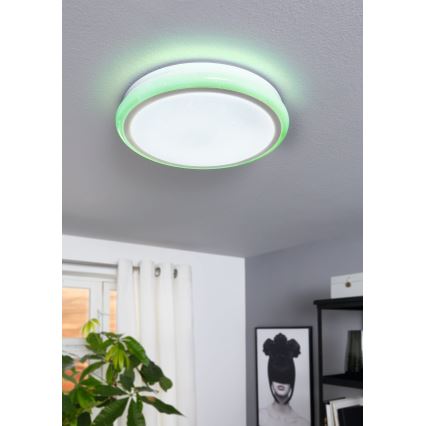 Eglo 79512 - ściemnialna lampa sufitowa LED RGB LIPARI LED/24W/230V + zdalne sterowanie
