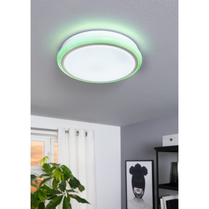 Eglo 79512 - ściemnialna lampa sufitowa LED RGB LIPARI LED/24W/230V + zdalne sterowanie