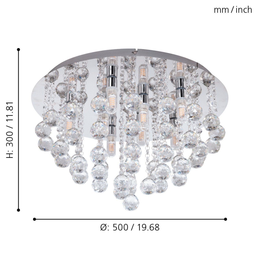 Eglo 79516 - LED Plafon łazienkowy MONTEPRANDONE 8xG9/3W/230V IP44 chrom błyszczący