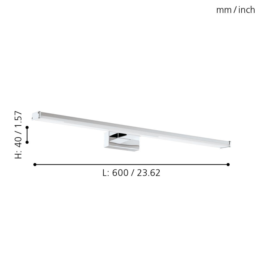 Eglo 79533 - LED Łazienkowe oświetlenie lustra SARNOR LED/11W/230V 60 cm IP44 chrom błyszczący