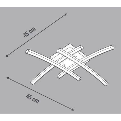 Eglo 79746 – LED Żyrandol natynkowy BERYL LED/24W/230V