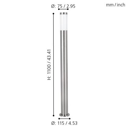 EGLO - Lampa zewnętrzna 1xE27/15W/230V IP65