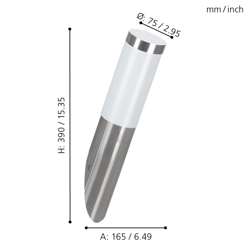EGLO - Zewnętrzna lampa ścienna 1xE27/15W/230V IP44