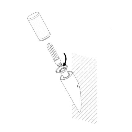 EGLO - Zewnętrzna lampa ścienna 1xE27/15W/230V IP44