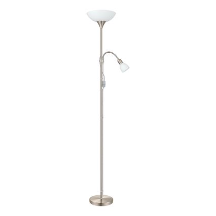 EGLO - Lampa stojąca 1xE27/60W + 1xE14/25W matowy chrom