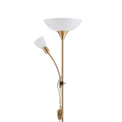 EGLO - Lampa podłogowa 1xE27/60W + 1xE14/25W złota