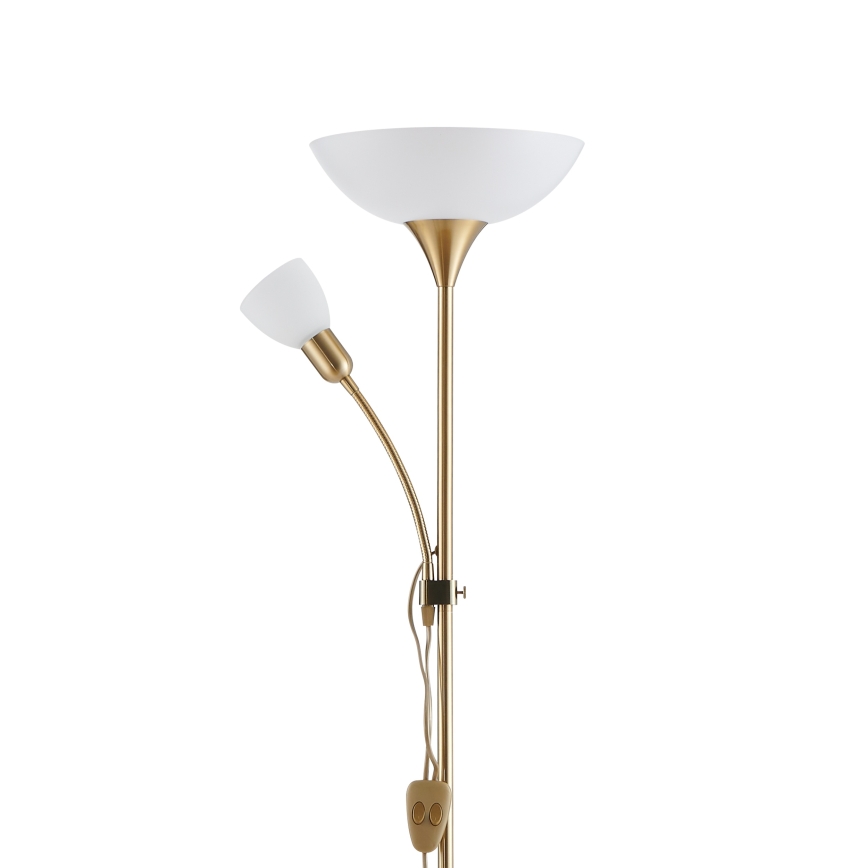 EGLO - Lampa podłogowa 1xE27/60W + 1xE14/25W złota