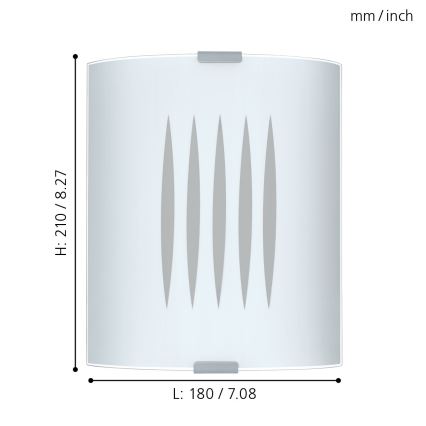 Eglo - Lampa Plafon/Kinkiet 1xE27/60W