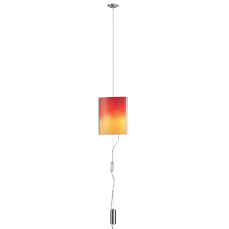 EGLO 83789 - Lampa wisząca MOBILE 2xE14/60W nikiel/ czerwona/pomarańczowa