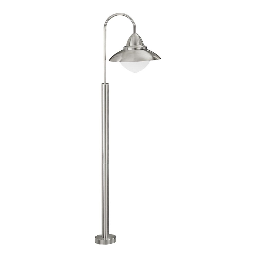 EGLO 83969 - Lampa stojąca zewnętrzna SIDNEY 1xE27/60W srebrny