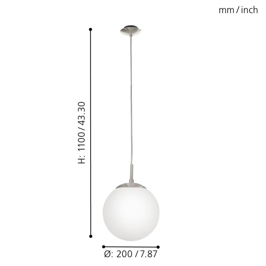 EGLO - Żyrandol na lince 1xE27/60W/230V śr. 20 cm