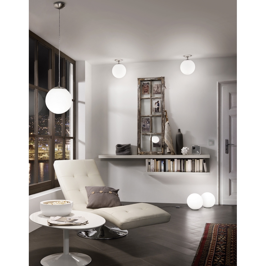EGLO - Żyrandol na lince 1xE27/60W/230V śr. 25 cm biały