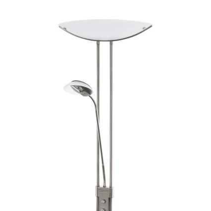 EGLO - Lampa podłogowa ściemnialna BAYA 1xR7s/230W+1xG9/33W matowy chrom