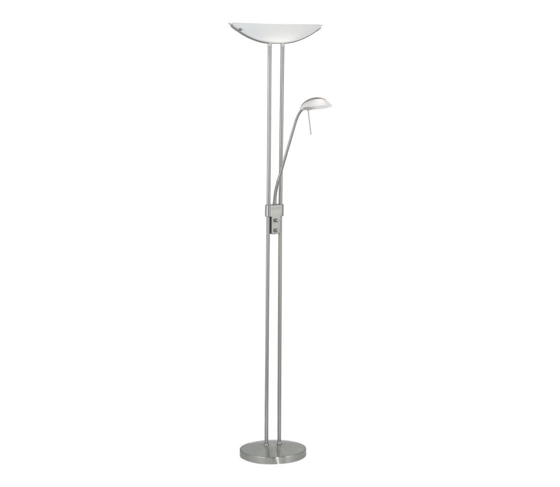 EGLO 85971 - Ściemnialna lampa stojąca BAYA 1xR7s/230W+1xG9/33W matowy chrom