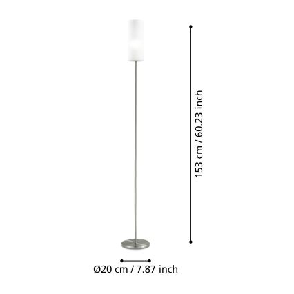 Eglo - Lampa podłogowa 1xE27/40W biała