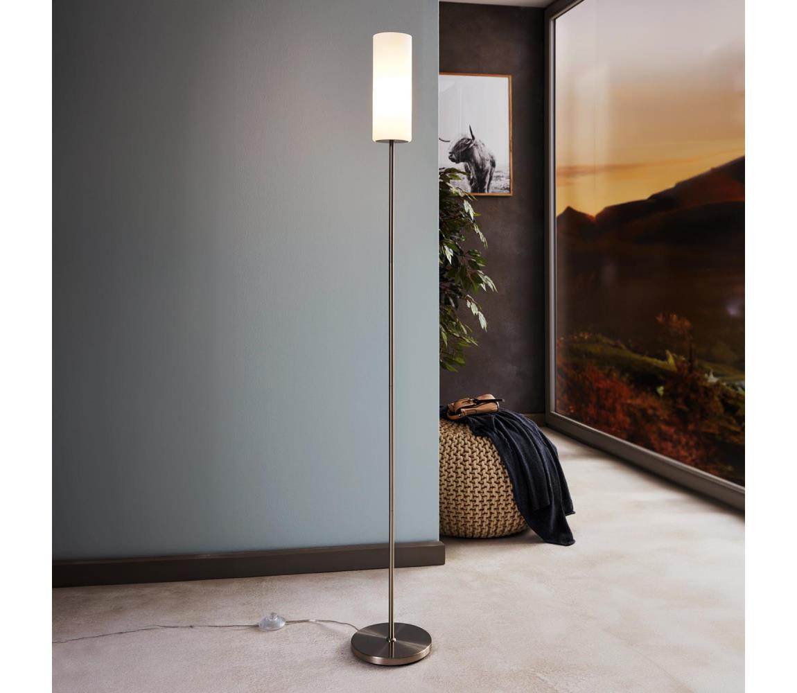 EGLO 85982 - Lampa podłogowa TROY 3 1xE27/40W biała