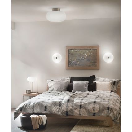 EGLO 86811 - Lampa Plafon Kinkiet OPTICA 2xE27/60W biały/opalone szkło