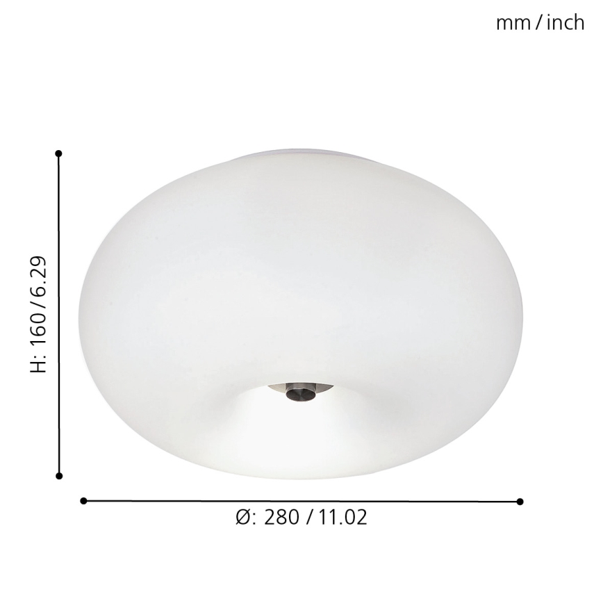 EGLO - Plafon OPTICA 2xE27/60W śr. 28 cm