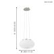 Eglo - Lampa wisząca 2xE27/60W biały/opalone szkło