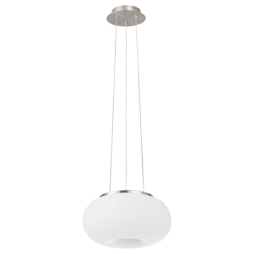 EGLO 86813 - Lampa wisząca OPTICA 2xE27/60W biały/opalone szkło