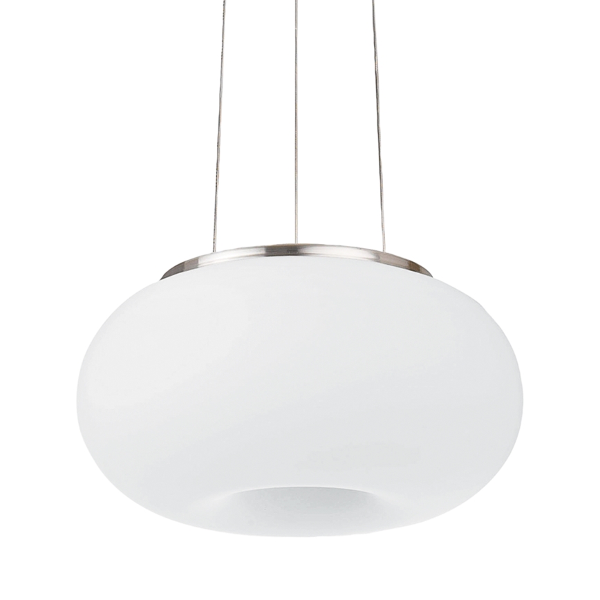 EGLO 86813 - Lampa wisząca OPTICA 2xE27/60W biały/opalone szkło