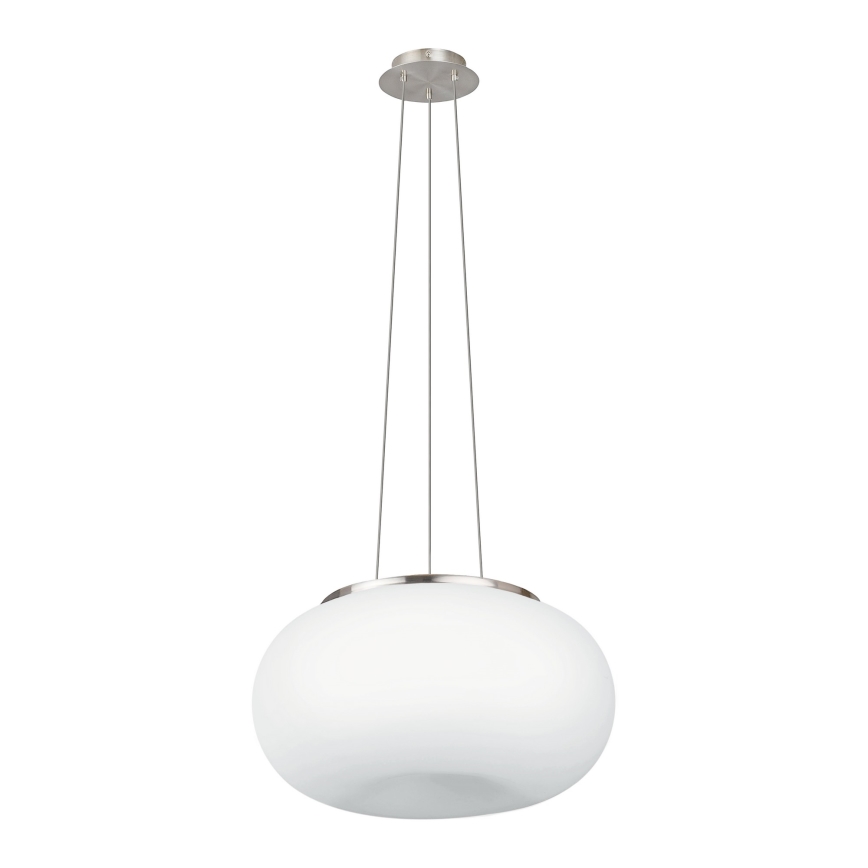 EGLO 86815 - Lampa wisząca OPTICA 2xE27/60W biały/opalone szkło