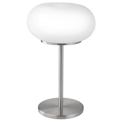 EGLO 86816 - Lampa stołowa OPTICA 2xE27/60W biały/opalone szkło