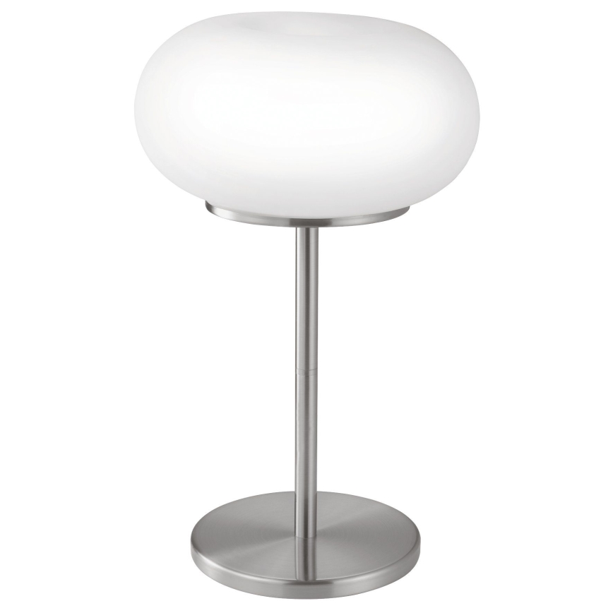 EGLO 86816 - Lampa stołowa OPTICA 2xE27/60W biały/opalone szkło