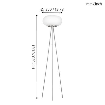 EGLO - Lampa podłogowa OPTICA 2xE27/60W śr. 35 cm