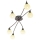 EGLO 87593 - Lampa sufitowa LUCIA 6xG9/40W antyczny brąz