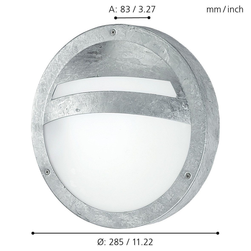 Eglo 88119 - Zewnętrzna oprawa ścienna SEVILLA 1xE27/15W/230V IP44