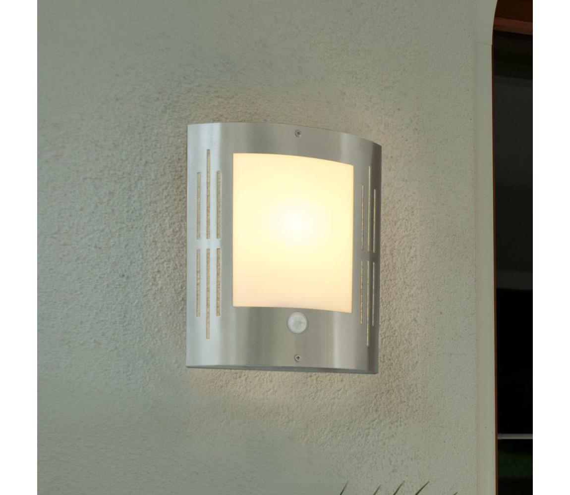 EGLO 88144 - Kinkiet zewnętrzny z czujnikiem CITY 1xE27/15W/230V IP44