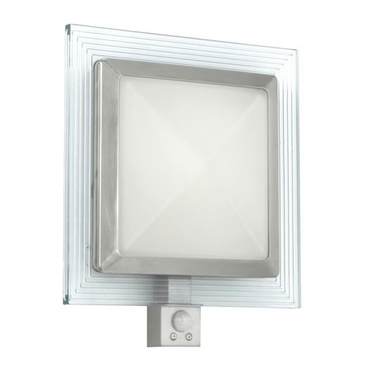 EGLO 88163 - Zewnętrzna lampa ścienna z czujnikiem PALI 1xE27/15W + 1xLED/1,28W IP44