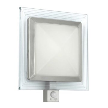 EGLO 88163 - Zewnętrzny kinkiet z czujnikiem PALI 1xE27/15W + 1xLED/1,28W IP44