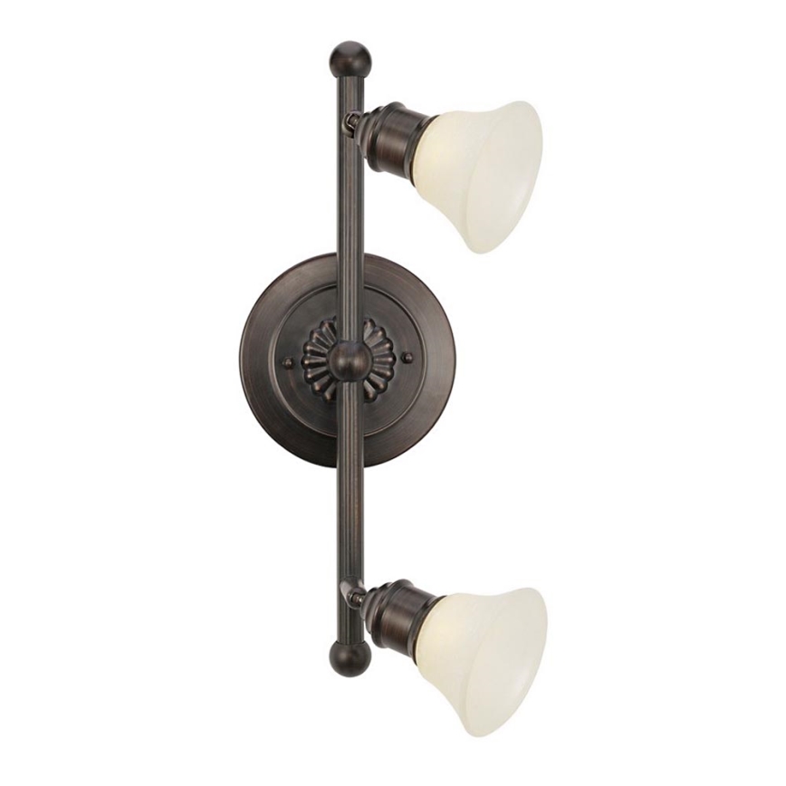 EGLO 89058 - Lampa sufitowa ALAMO 2xG9/40W ciemny brąz / beż